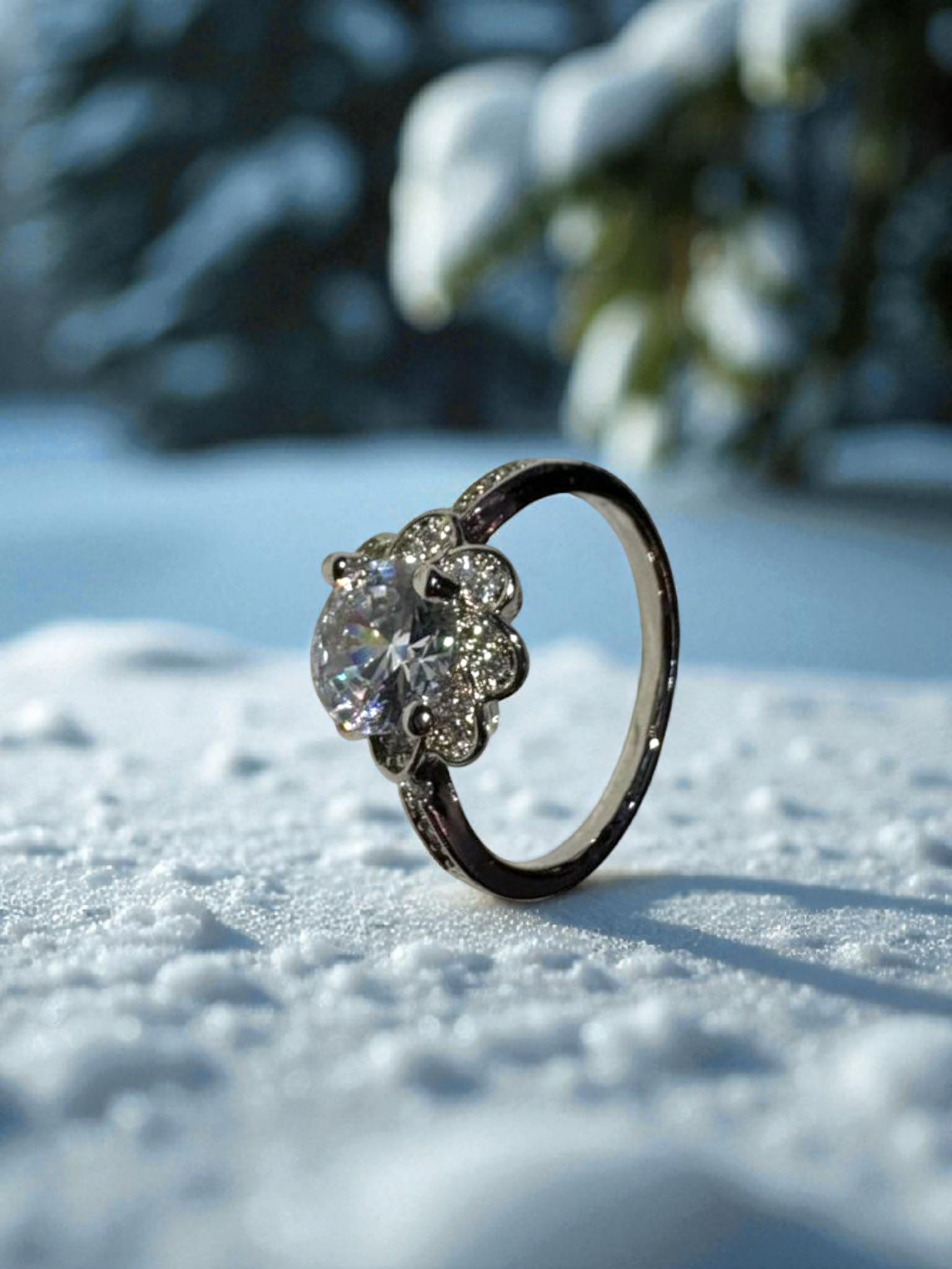 Frosted Petal Ring