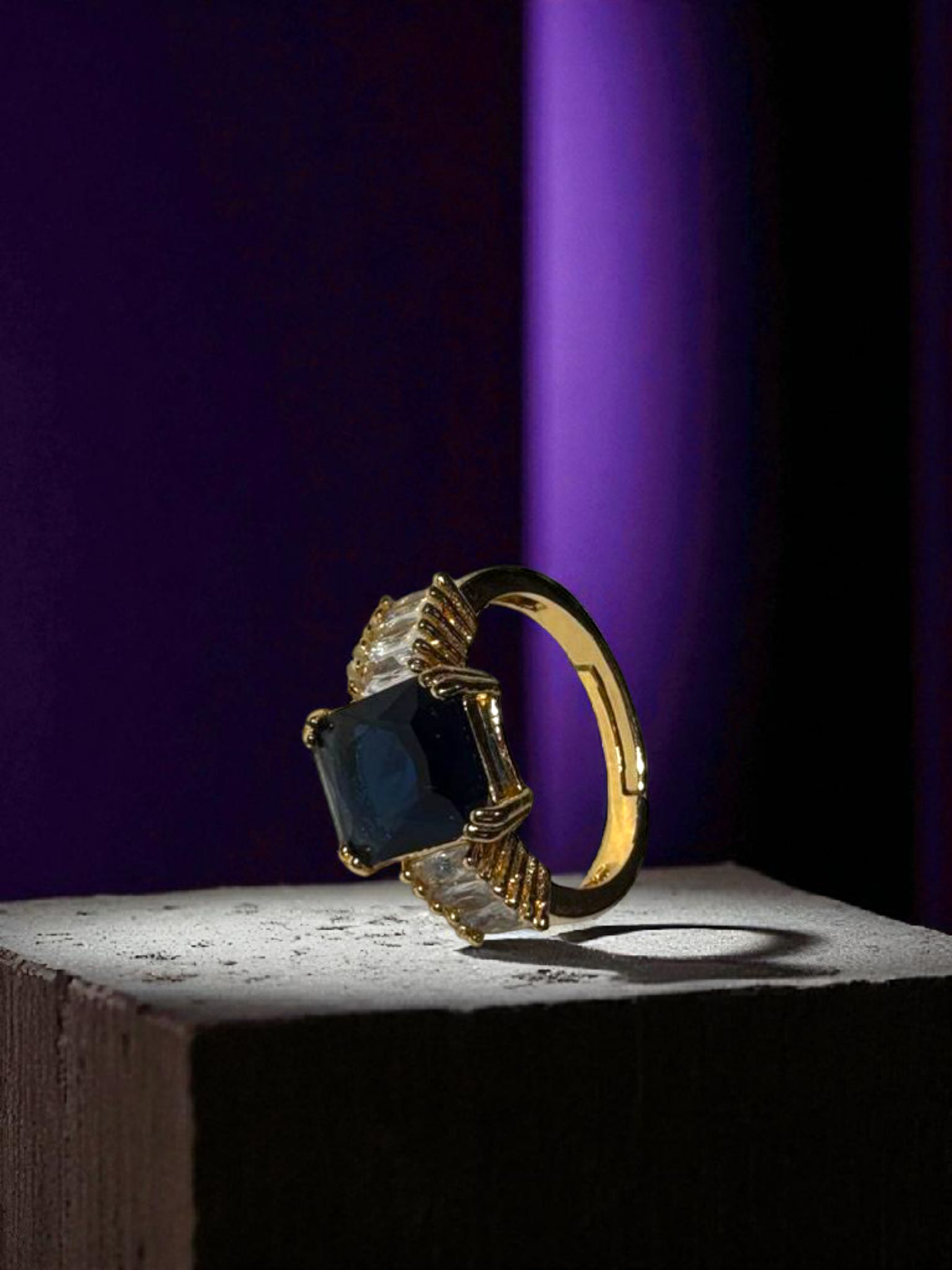 Amber Crown Ring
