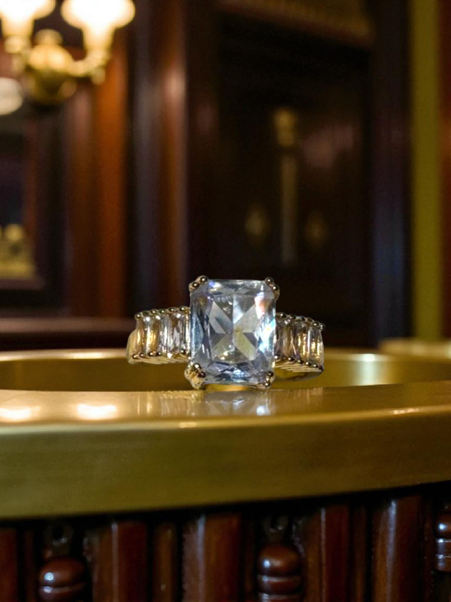 Amber Crown Ring