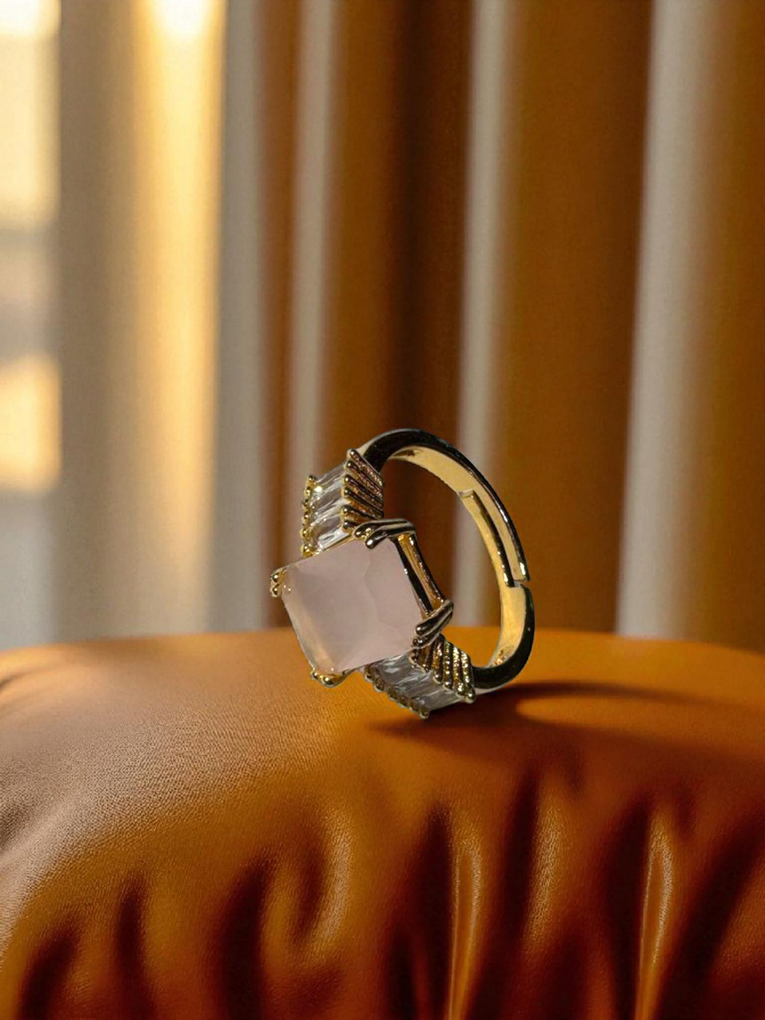 Amber Crown Ring
