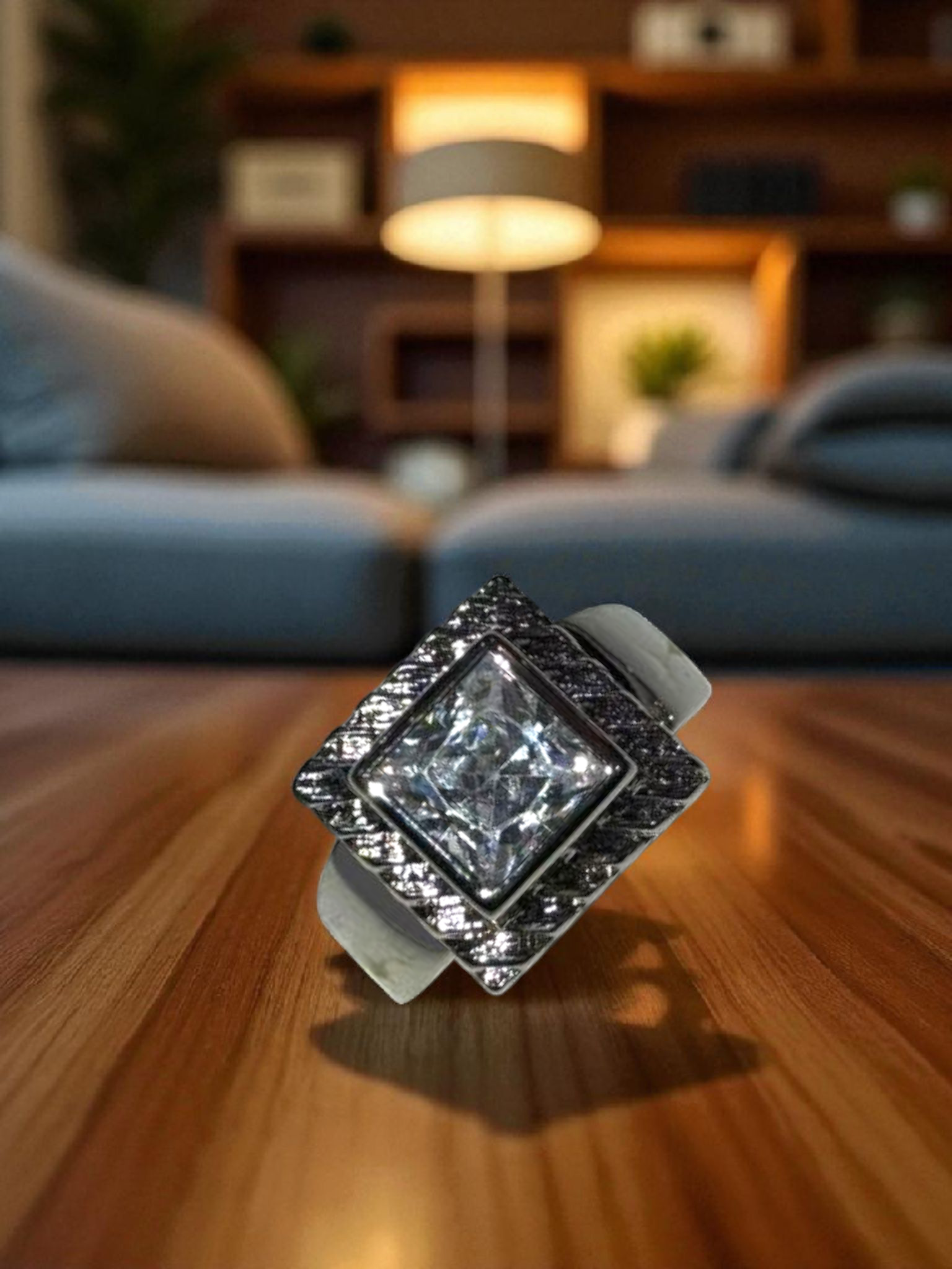 Radiant Square Ring