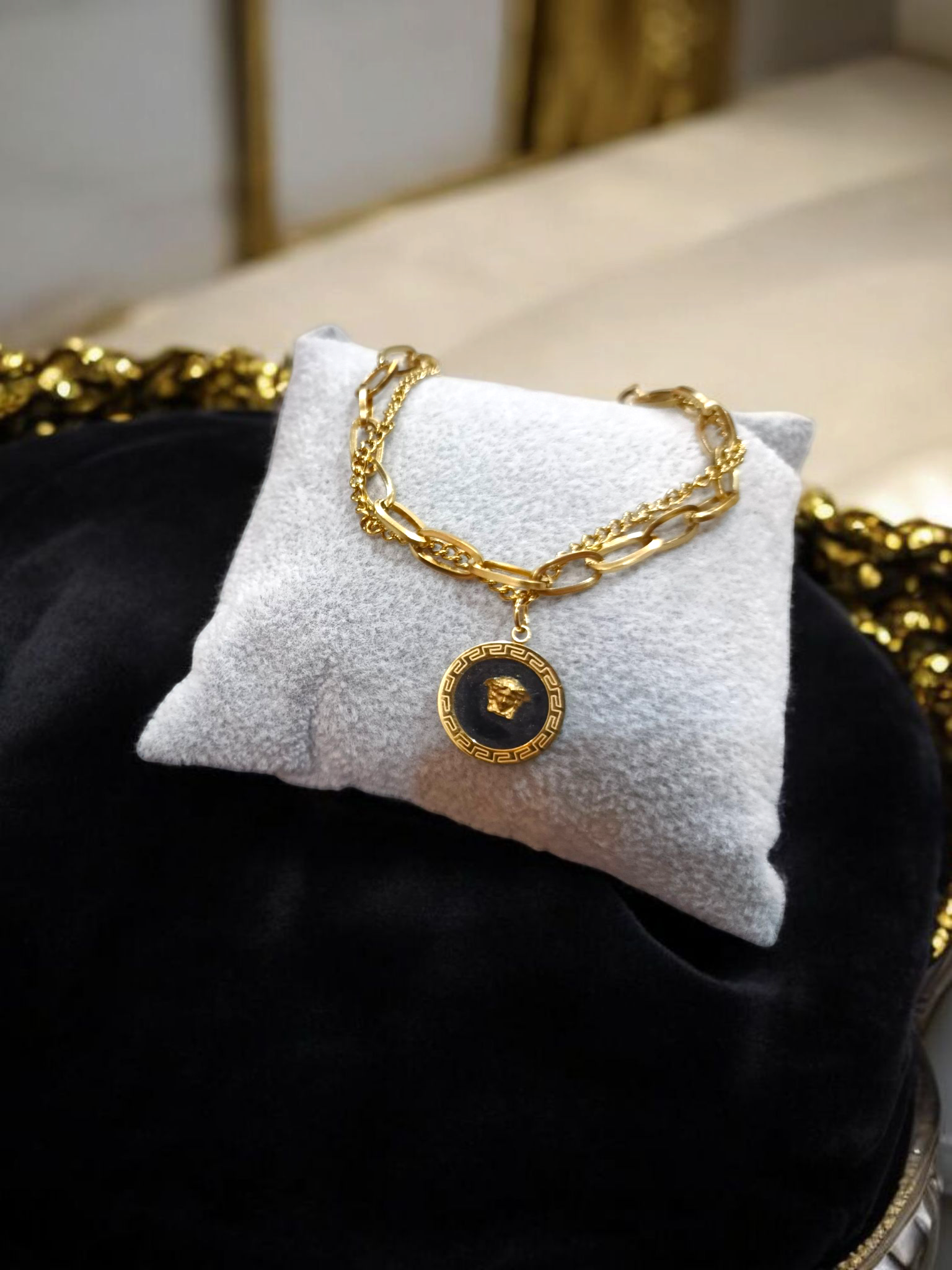 double chain with pendant 024